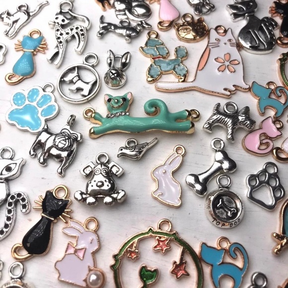 56 PET & Animal CHARMS  Bracelets Keychains Jump Rings DIY Jewelry Making Bundle - Picture 8 of 13